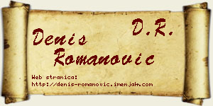 Denis Romanović vizit kartica